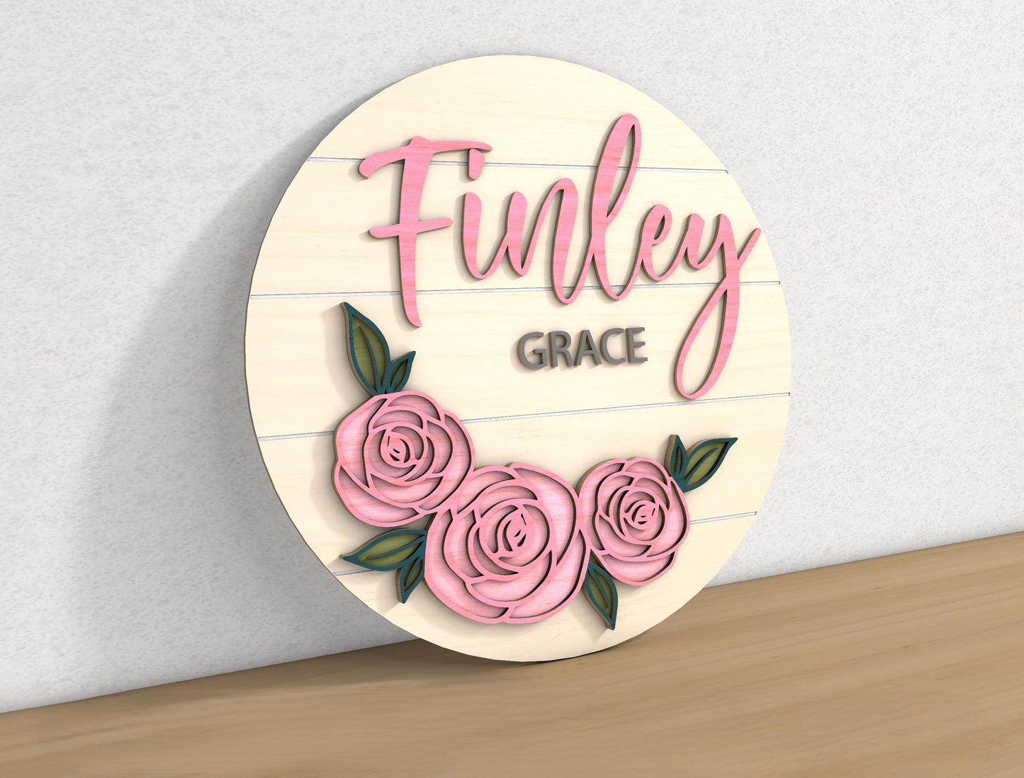 Flower Nursery Name SVG File for Glowforge and LightBurn