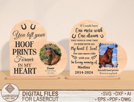 Horse Memorial Photo SVG Bundle Laser Cut File