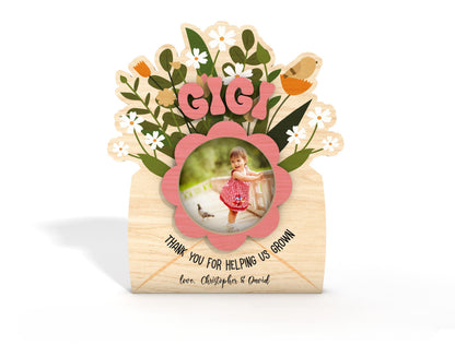 Floral Photo Frame Bouquet SVG Set Wooden Picture for Glowforge