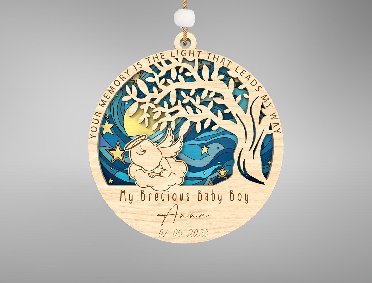 Baby Loss Memorial Ornament SVG Bundle for xTool and Glowforge