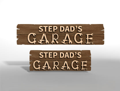 Dad Workshop Garage Sign SVG for Glowforge and xTool Laser File