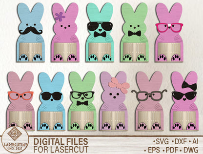 Easter Bunny Peeps Basket SVG Cute Bunny for Glowforge and xTool