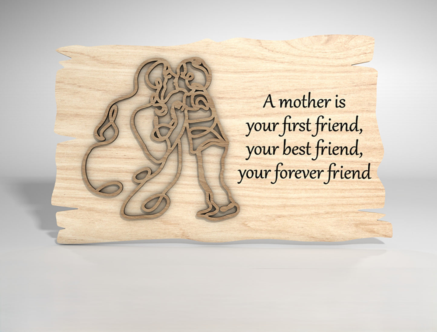 Mother Love Quote Standing Sign SVG Bundle for Glowforge and xTool