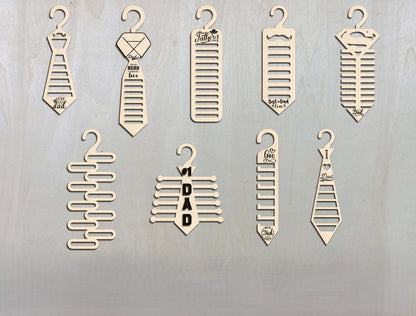 Personalized Dad Tie Rack SVG for Glowforge and xTool