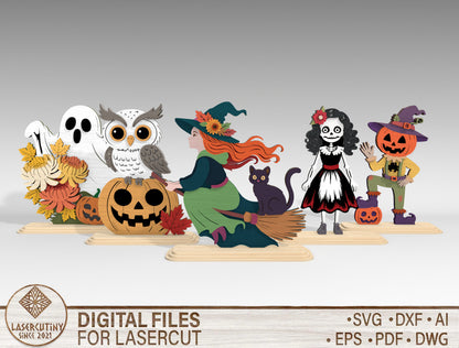 Halloween Tabletop Decor SVG Bundle Laser Cut Files for xTool