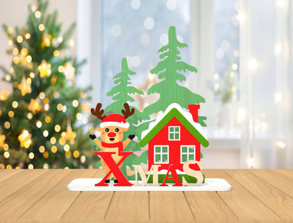 Christmas XMAS Tabletop Decor SVG Laser Cut Designs