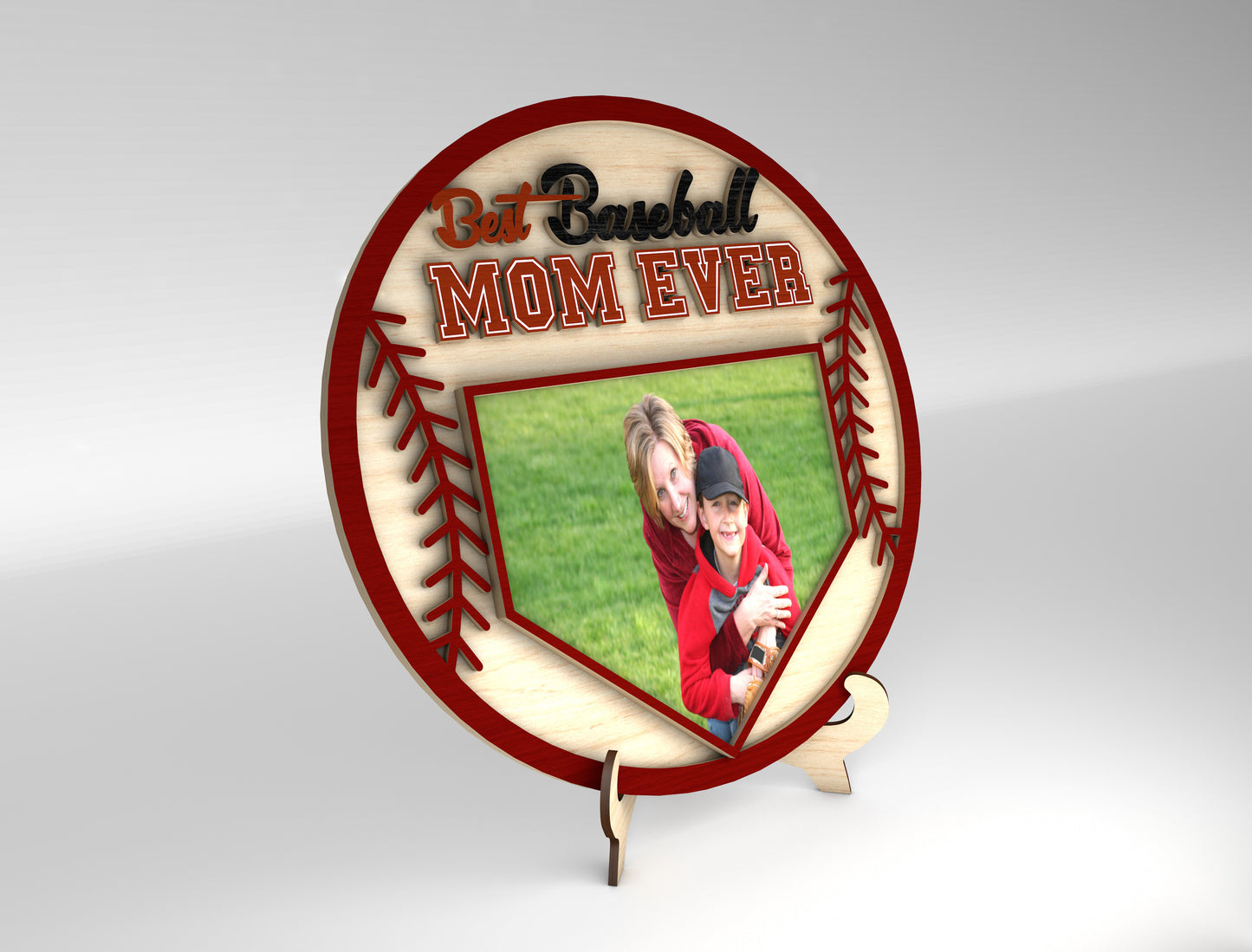 Baseball Mom Photo Frame SVG Best Baseball Mom for Glowforge