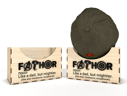 Personalized Dad Hat Holder SVG Bundle Laser Cut File for LightBurn and xTool