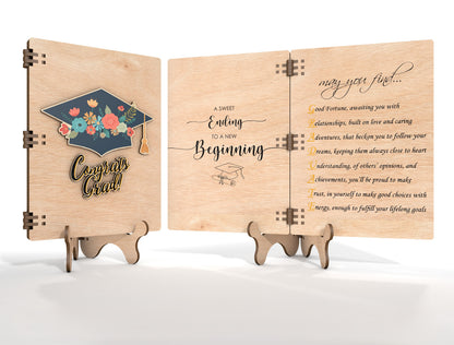 Graduation Folding Card SVG Laser Cut File for xTool and Glowforge