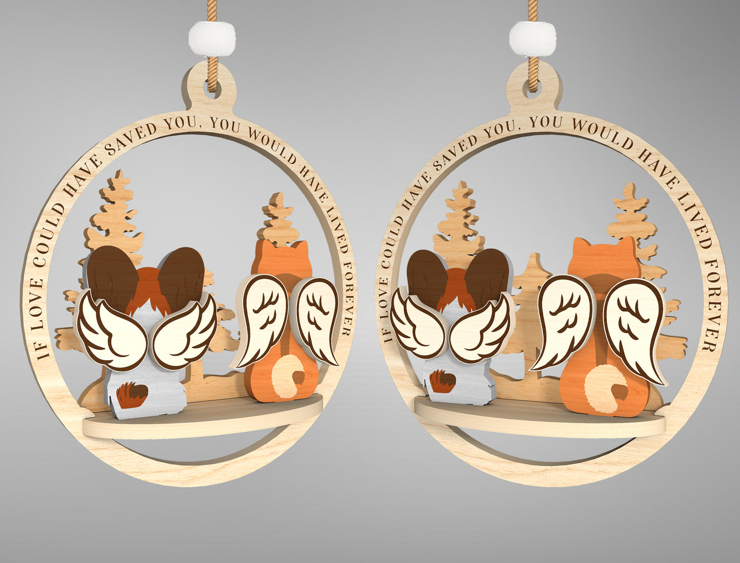 Dog Breed Memorial Ornament SVG Bundle for Glowforge and LightBurn