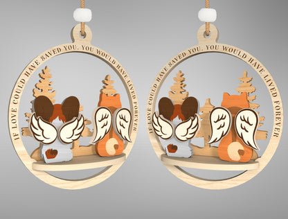 Dog Breed Memorial Ornament SVG Bundle for Glowforge and LightBurn