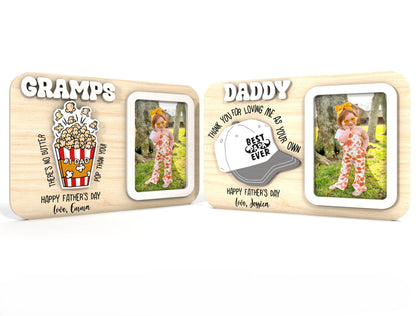 Dad Photo Frame Magnet SVG Laser Cut File for Glowforge Users