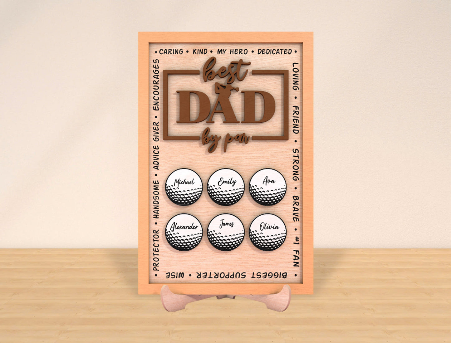 Personalized Golf Dad Sign SVG Bundle for Glowforge and xTool