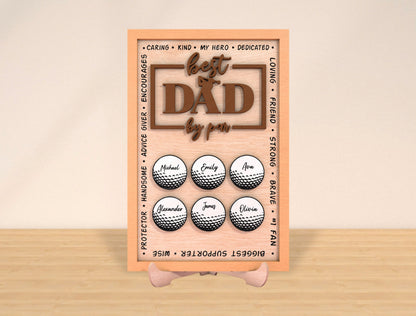 Personalized Golf Dad Sign SVG Bundle for Glowforge and xTool