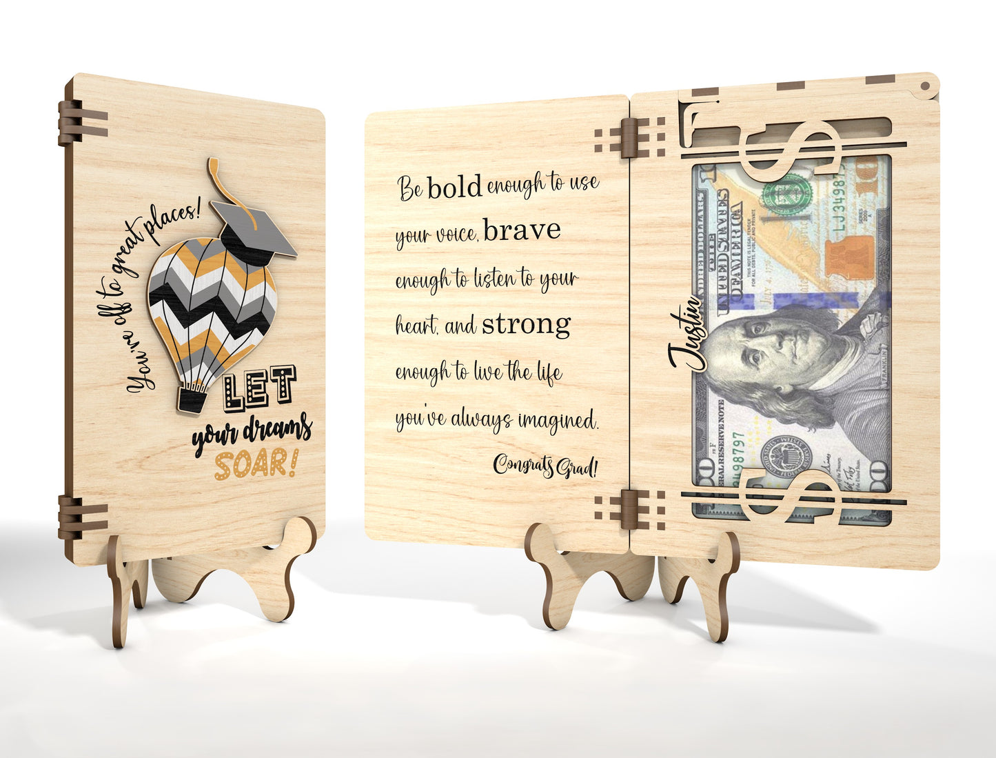Graduation Money Gift Holder SVG for Glowforge and LightBurn