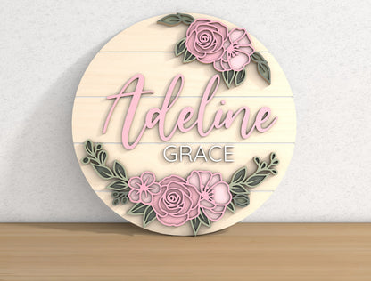 Flower Nursery Door Sign SVG for xTool and Glowforge