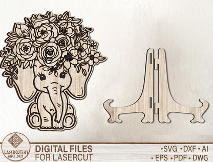 Animal Flower Holder SVG Kids Craft Display for xTool and LightBurn