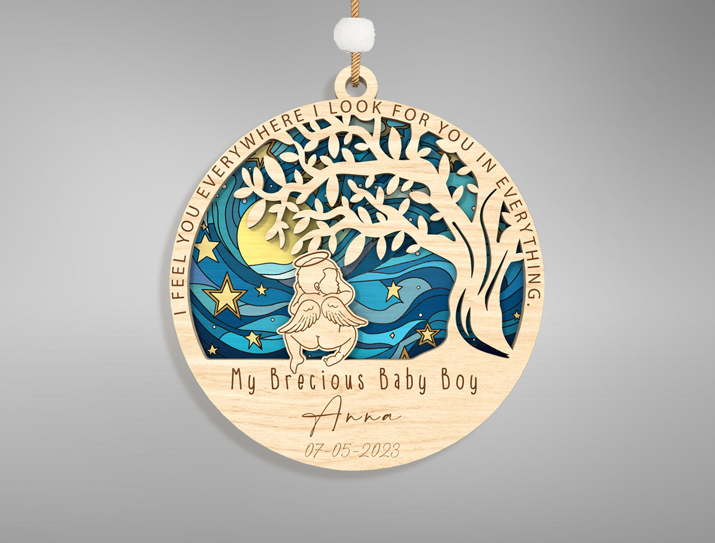 Baby Loss Memorial Ornament SVG Bundle for xTool and Glowforge
