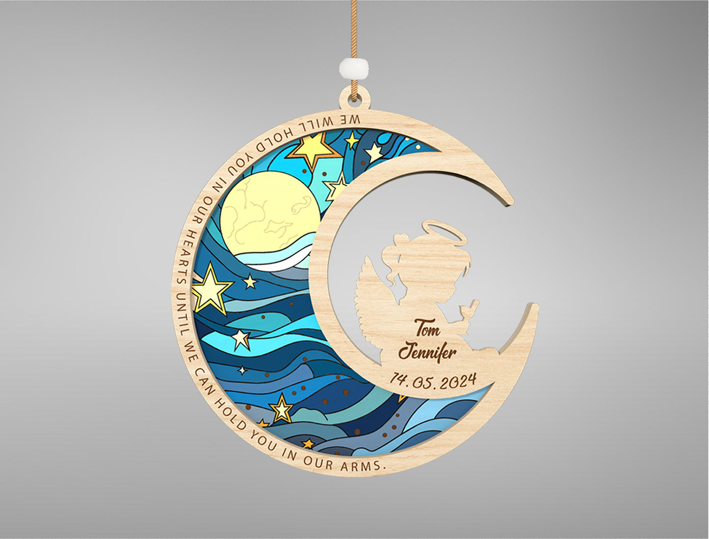 Moon Baby Memorial Ornament SVG Bundle for LightBurn and Glowforge