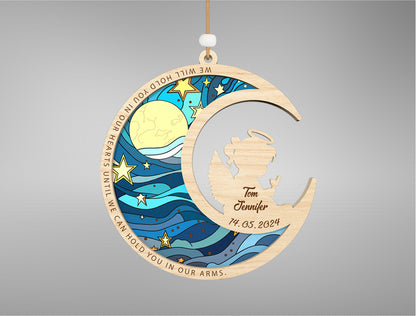 Moon Baby Memorial Ornament SVG Bundle for LightBurn and Glowforge