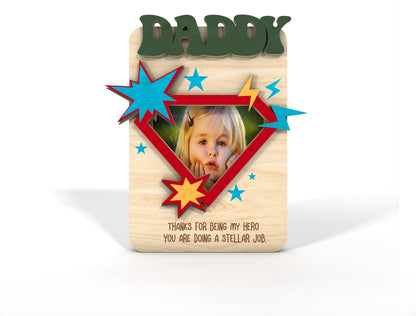 Daddy Award Photo Magnet SVG Bundle Laser Cut File for LightBurn and Glowforge