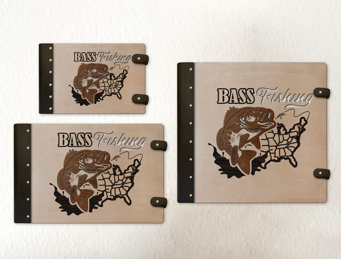Fishing Photo Album SVG Bundle for Glowforge and xTool Laser Files