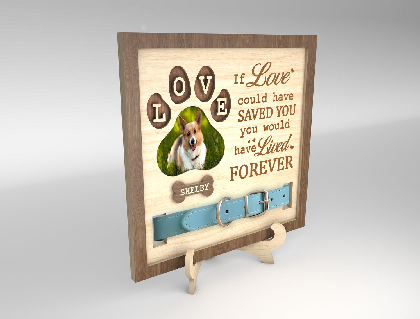 Pet Memorial Collar Frame Love Could Have Saved You SVG Laser Cut File for xTool