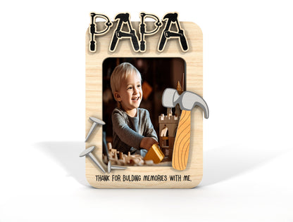 Father's Day Photo Magnet SVG Bundle Laser Cut File for xTool and Glowforge