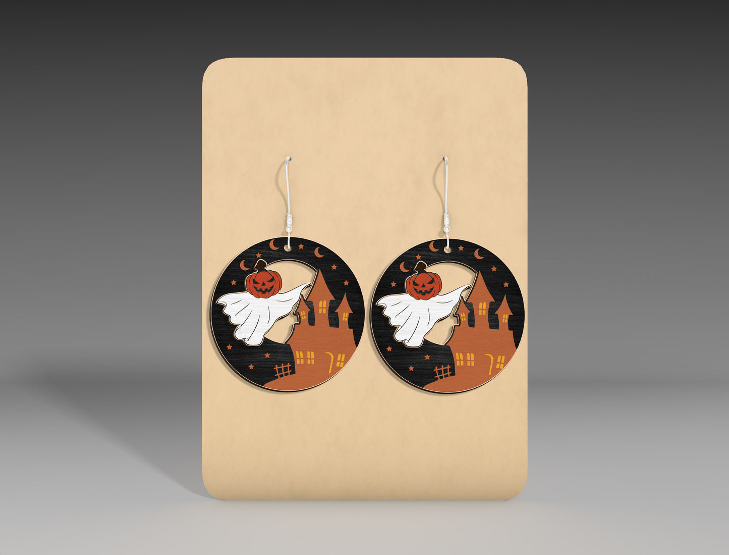 Halloween Deer Earrings SVG Bundle 5 Designs for LightBurn Glowforge xTool