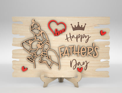 Father's Day Dad Quote Signs SVG Bundle Laser Cut File for xTool and Glowforge