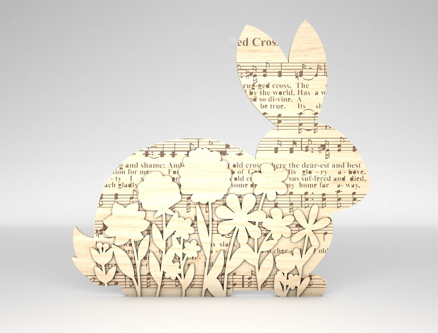Easter Bunny Tabletop Sign Set SVG Spring Shelf for LightBurn and xTool