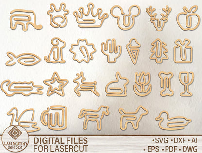 Minimalist Paper Clip SVG Bundle Laser Cut File for xTool and Glowforge