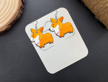 Corgi Stud Earring SVG Bundle Laser Cut File for LightBurn and xTool