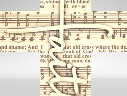 Christian Cross Tabletop Faith Shelf Sign SVG Bundle for Glowforge and xTool