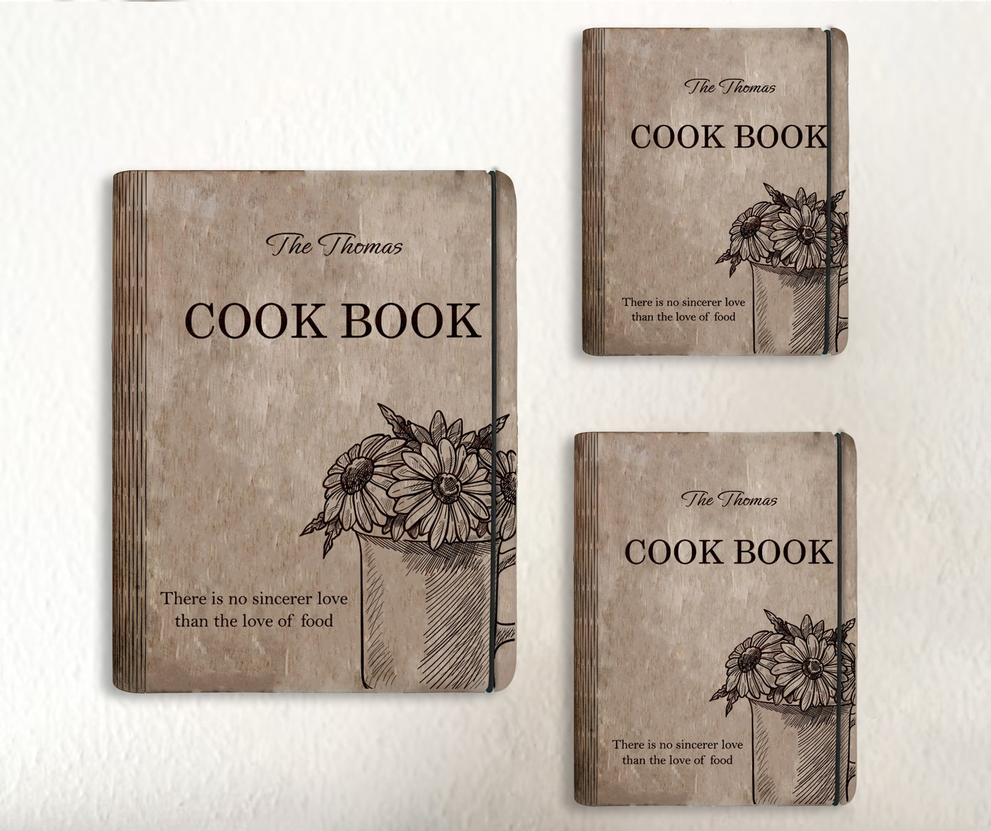 Family Vintage Floral Recipe Book SVG Engraved Binder for Glowforge