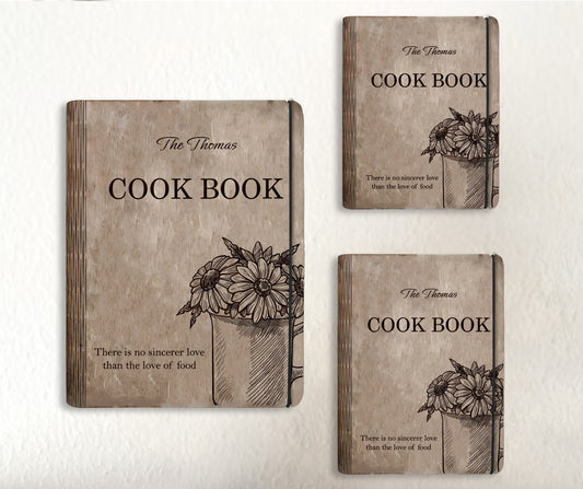 Family Vintage Floral Recipe Book SVG Engraved Binder for Glowforge