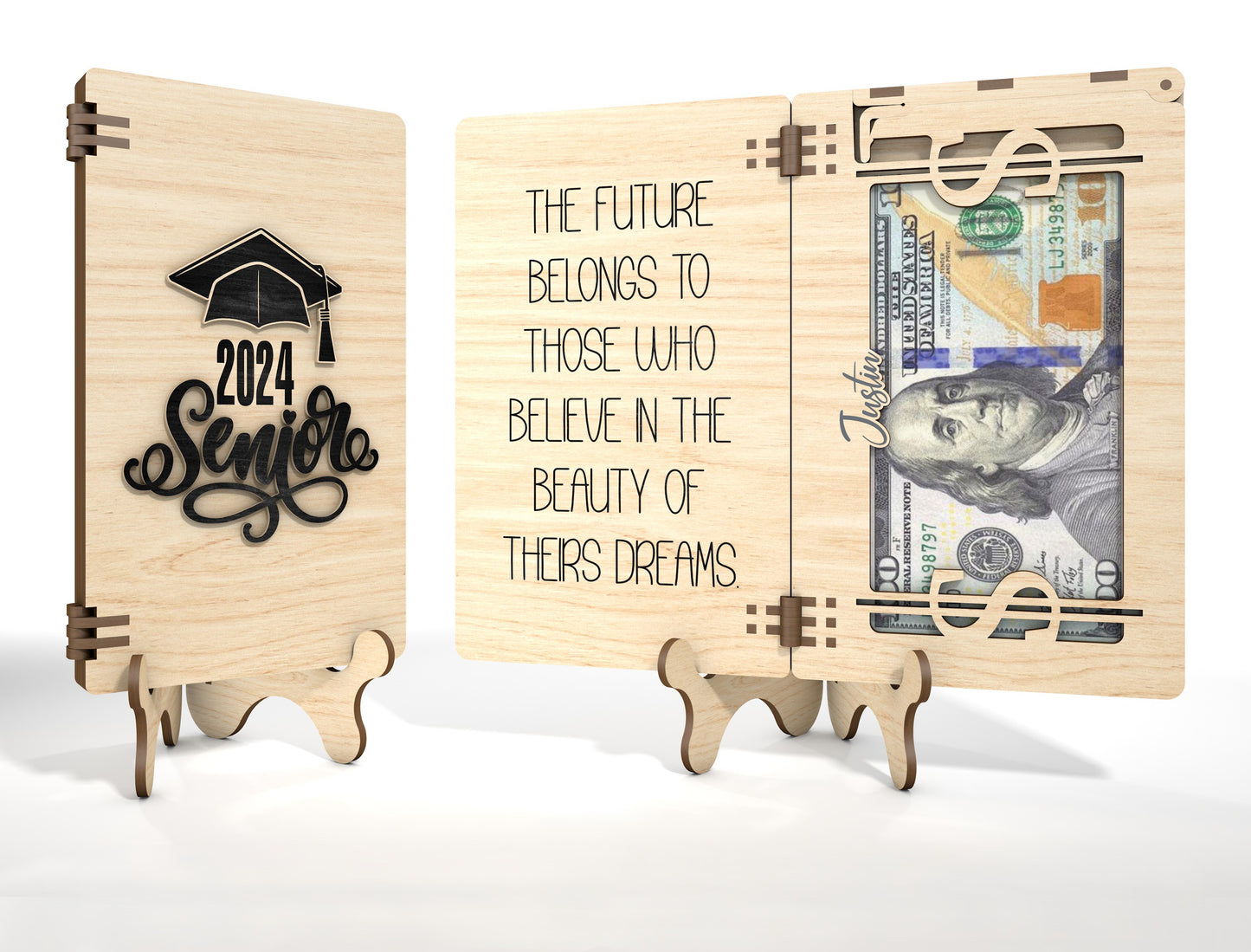 Graduation Money Holder Card SVG for Glowforge and LightBurn