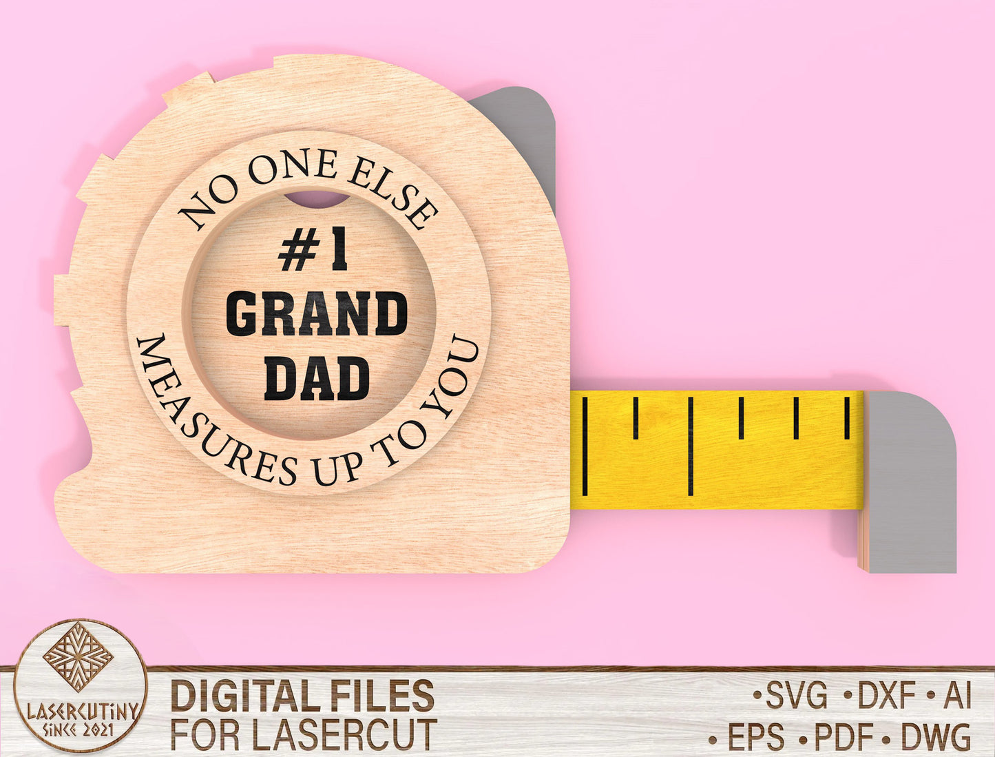 Best Dad Card Holder SVG Laser Cut File for Glowforge and LightBurn
