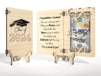 Graduation Cash Card SVG Laser Cut File for xTool and Glowforge