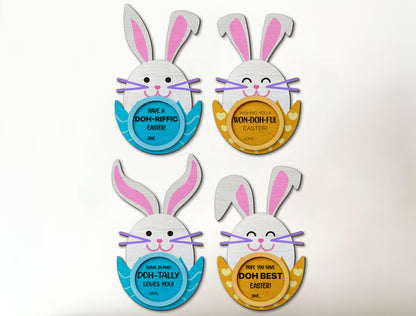 Cute Bunny Play Doh Gift Card Holder SVG Bundle 8 Designs for LightBurn