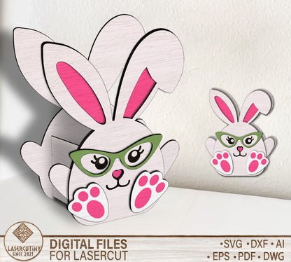 Happy Easter Bunny Egg Basket SVG 6 Designs for Glowforge and xTool
