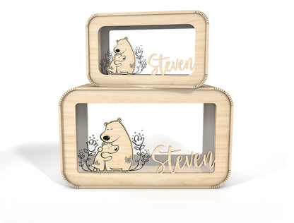 Personalized Ocean Animal Money Box SVG for LightBurn and Glowforge