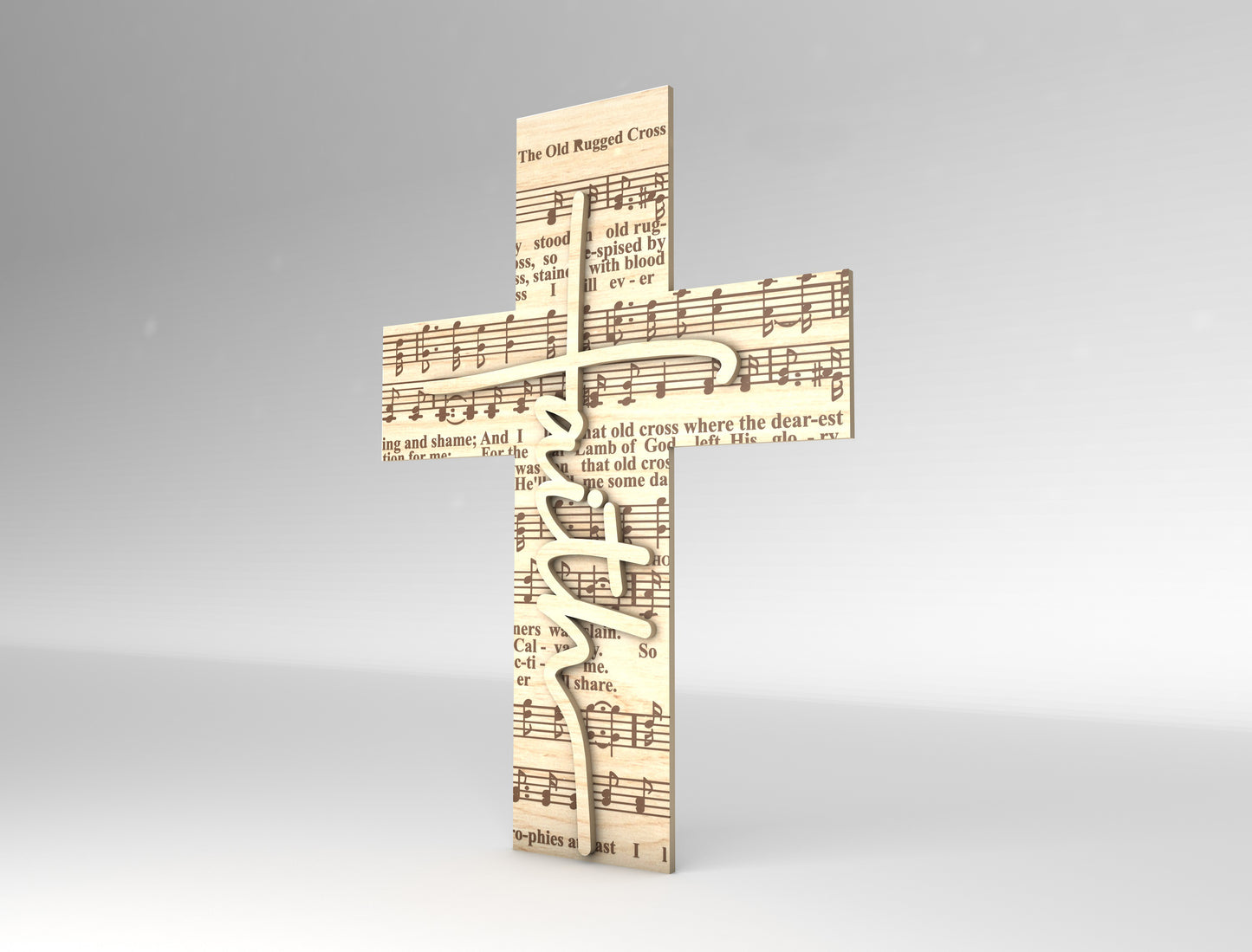 Christian Cross Tabletop Faith Shelf Sign SVG Bundle for Glowforge and xTool
