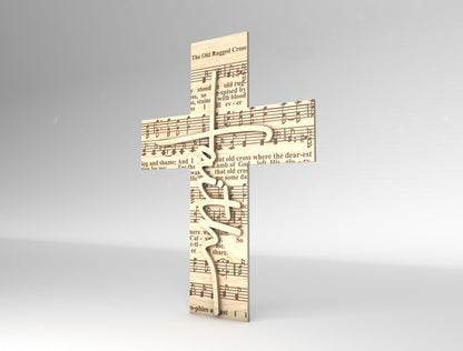 Christian Cross Tabletop Faith Shelf Sign SVG Bundle for Glowforge and xTool