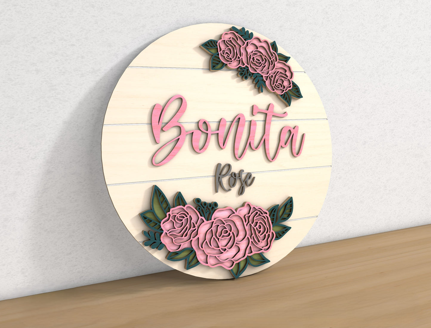Flower Nursery Name SVG File for Glowforge and LightBurn