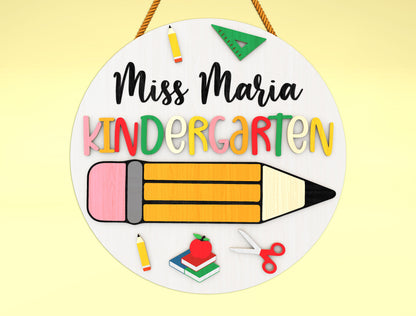 Personalized Classroom Sign Bundle SVG Laser Cut File for Glowforge
