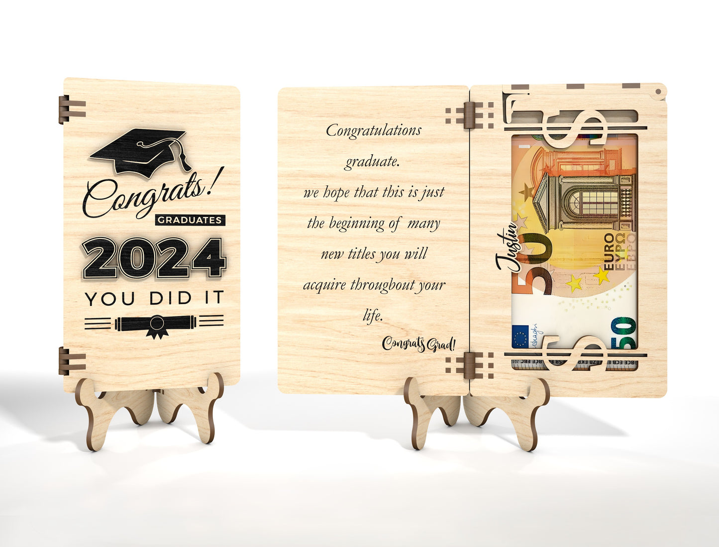 Graduation Money Gift Card SVG for xTool and Glowforge