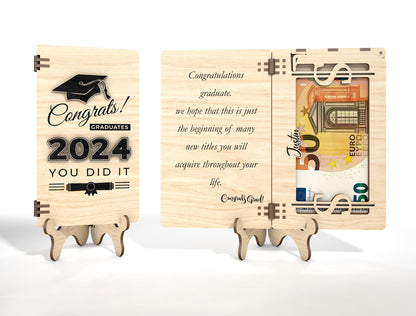 Graduation Money Gift Card SVG for xTool and Glowforge