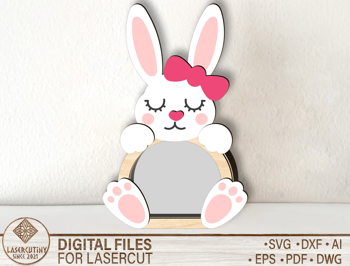 Easter Bunny Chocolate Holder SVG Bunny Egg for Glowforge and xTool
