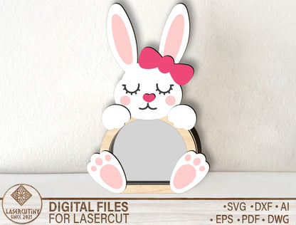 Easter Bunny Chocolate Holder SVG Bunny Egg for Glowforge and xTool